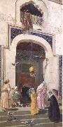 Osman Hamdy Bey La Porte de la Grande Mosquee Brousse (mk32) oil painting